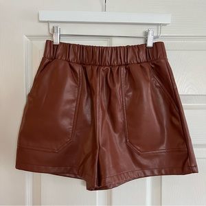 Steve Madden Faux Leather Shorts